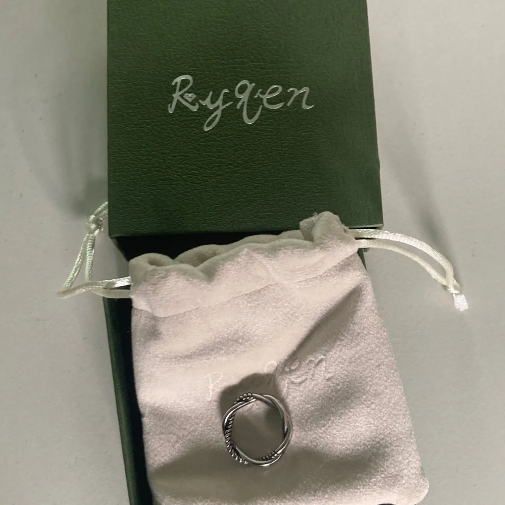 Revlon Silver-Tone Braided Ring with Branded Gift Pouch